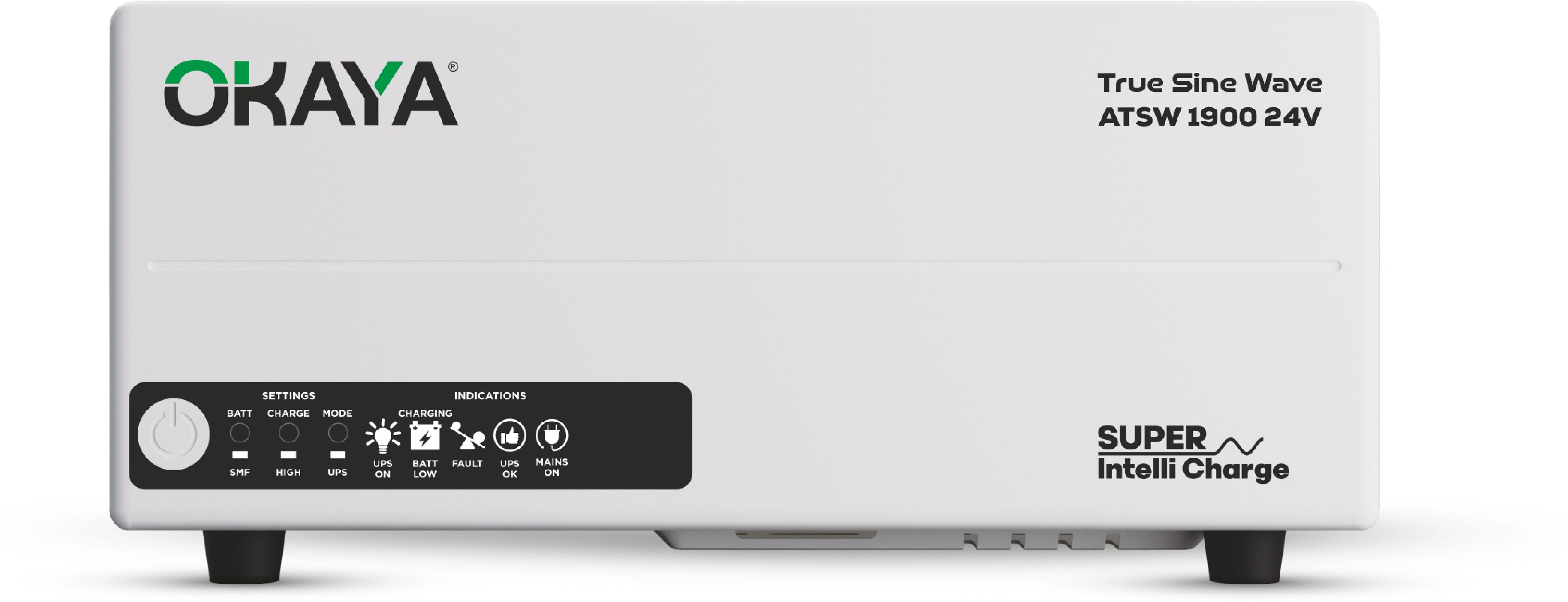 ATSW 1900 24V Okaya Advanced True Sine Wave; VA Rating: 1650 VA / 12V; 1320 Watt Pure Sine Wave Inverter