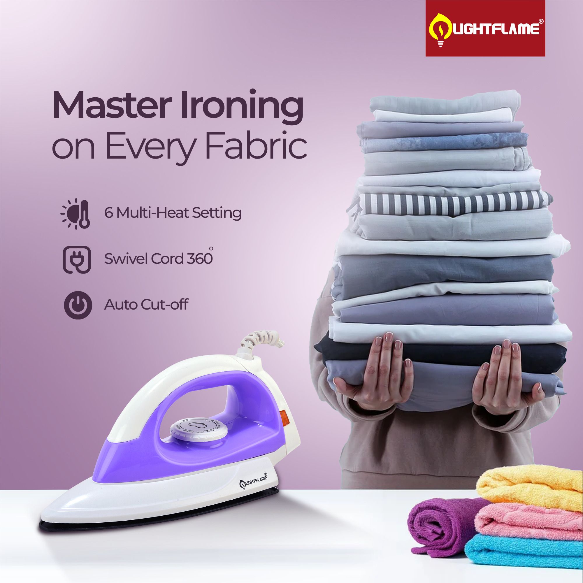 LEO Designed for Smooth, Effortless Press with Anti-Overheat Protection 1000 W Dry Iron-image-10