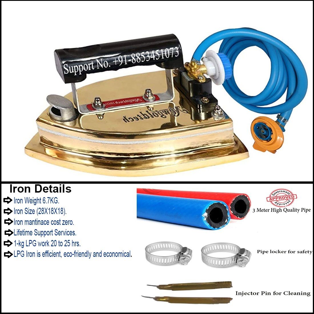 new gold tech Full_Brass_7-KG_Iron 0 W LP Gas-picture-22