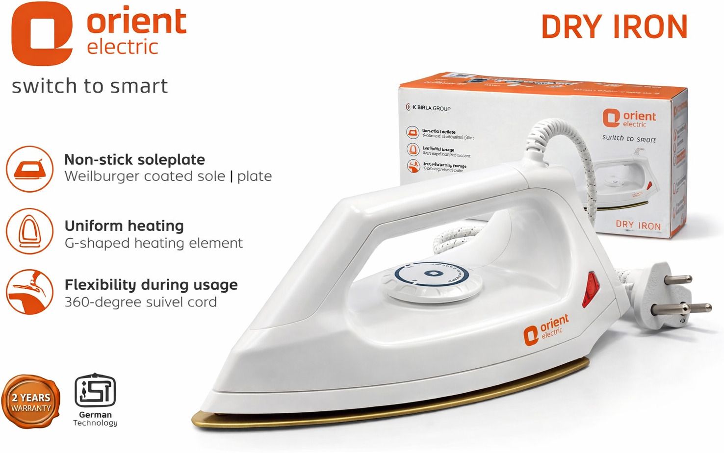 orient FABRISMOOTH 1000W DRY IRON 1000 W Dry Iron-picture-11