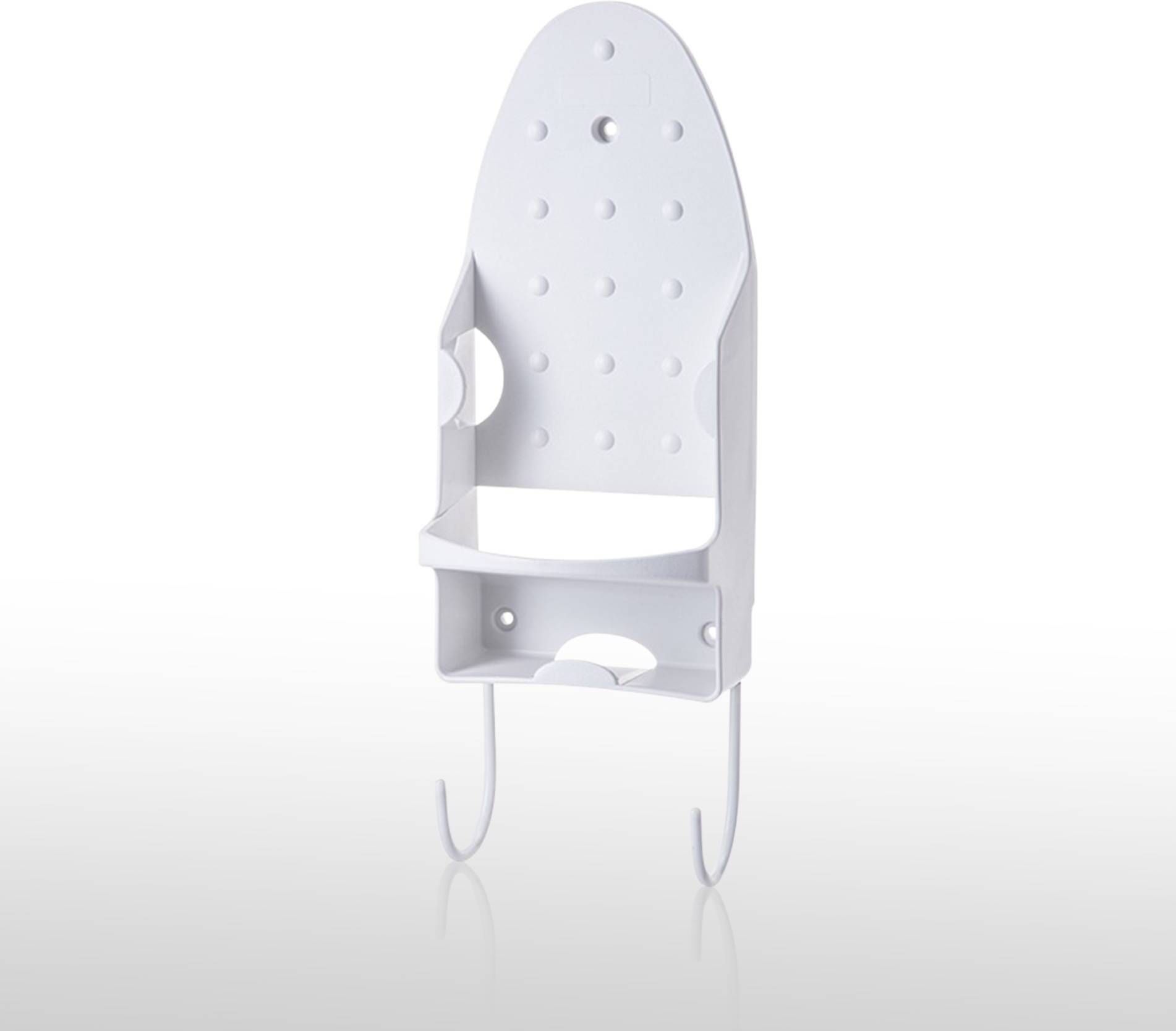 Heat Resistant Wall Mounted Iron Board Holder with Steel Hooks | White | Ironing Board-image-19