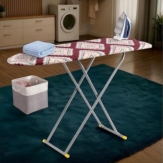 maaluv Wooden Self Standing With Foldable Height Adjustable Heavy duty Color And Design Ironing Board-picture-10