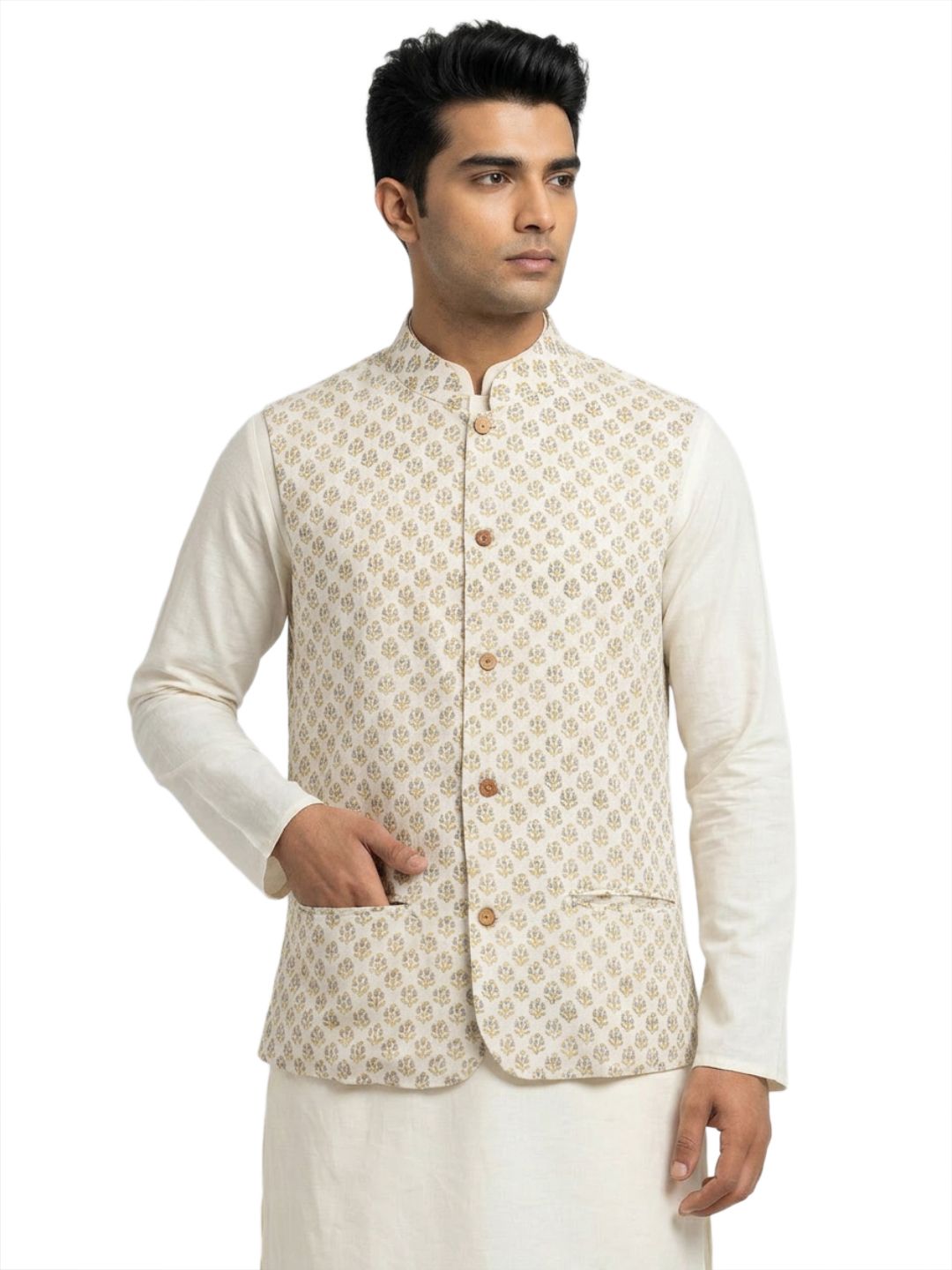 sanman ethnix by raymond Men Printed Ethnic Jacket-picture-48
