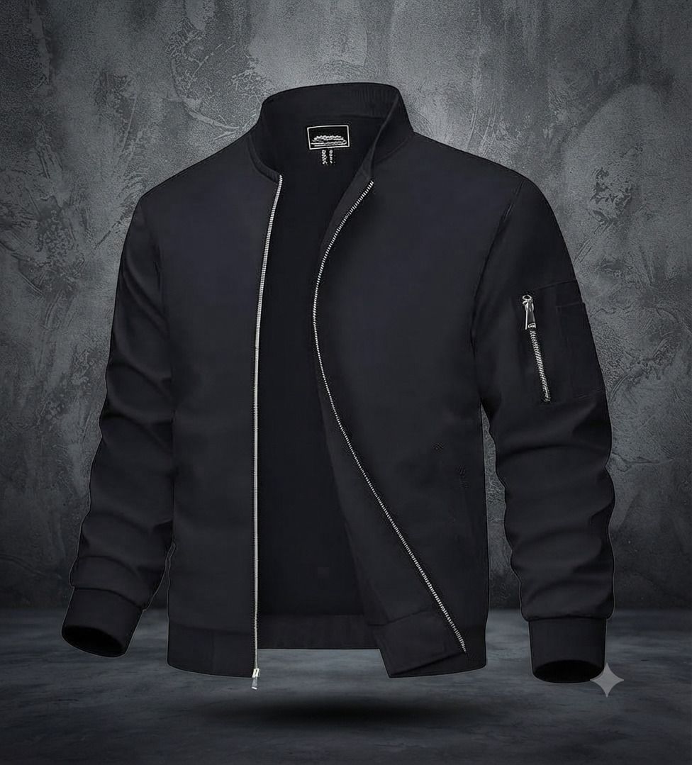 me montera india elevate your style Men Solid Bomber Jacket-picture-12