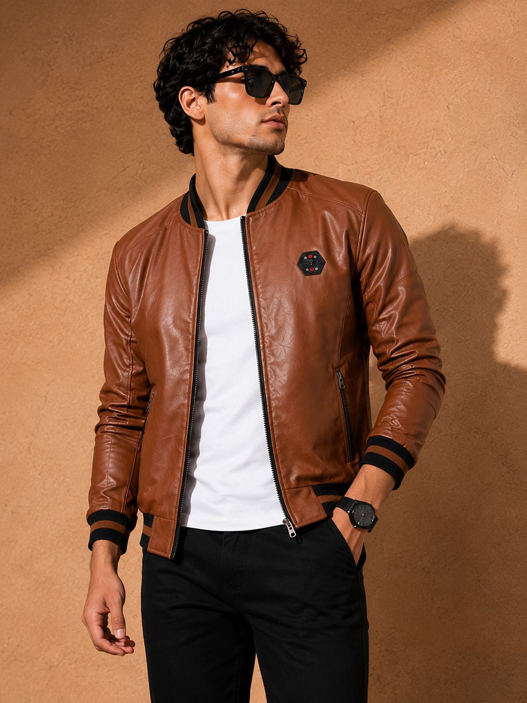 zyrona Men Solid Bomber Jacket-picture-23