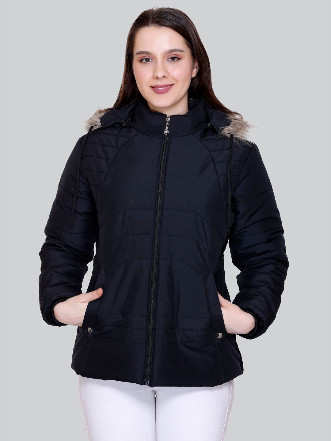 barstow Women Solid Quilted Jacket-picture-4