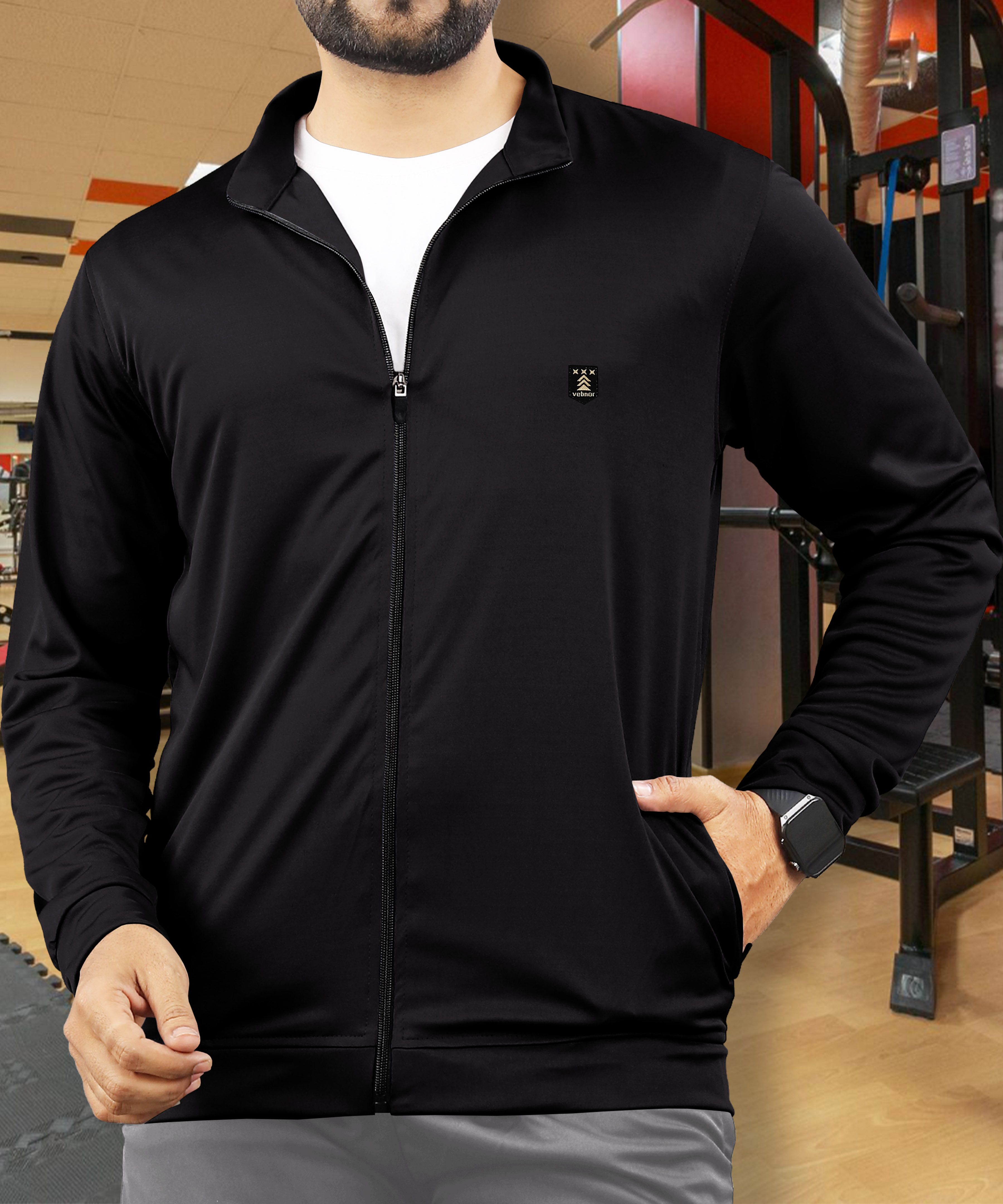 vebnor Men Solid Sports Jacket-picture-18