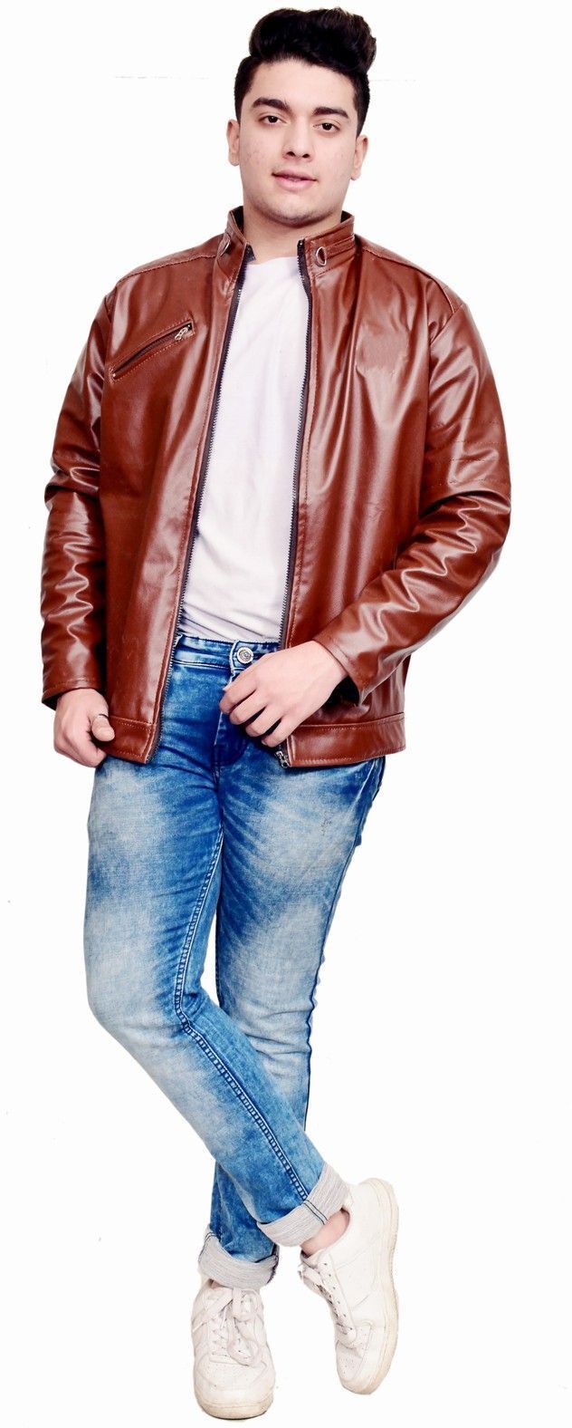 lapataclub fabs Men Solid Leather Jacket-picture-17
