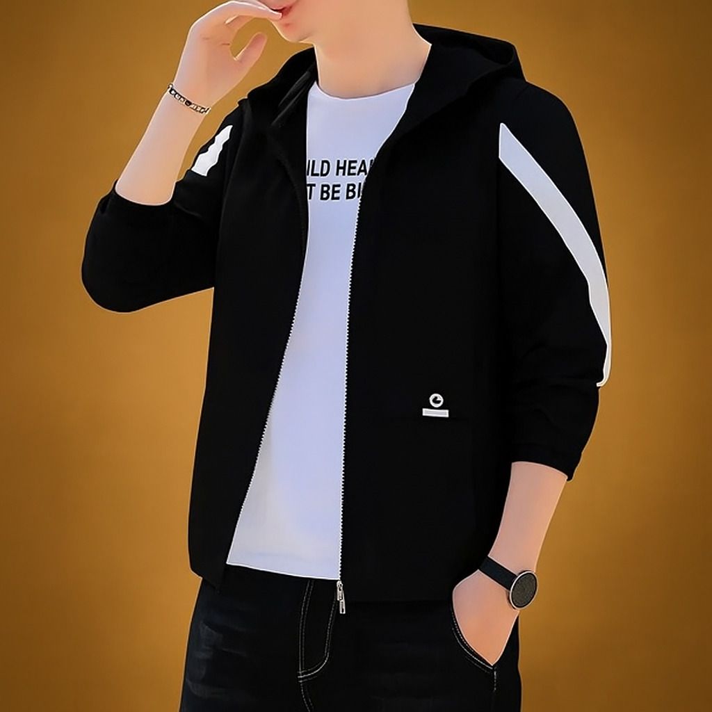 Men Colorblock Casual Jacket