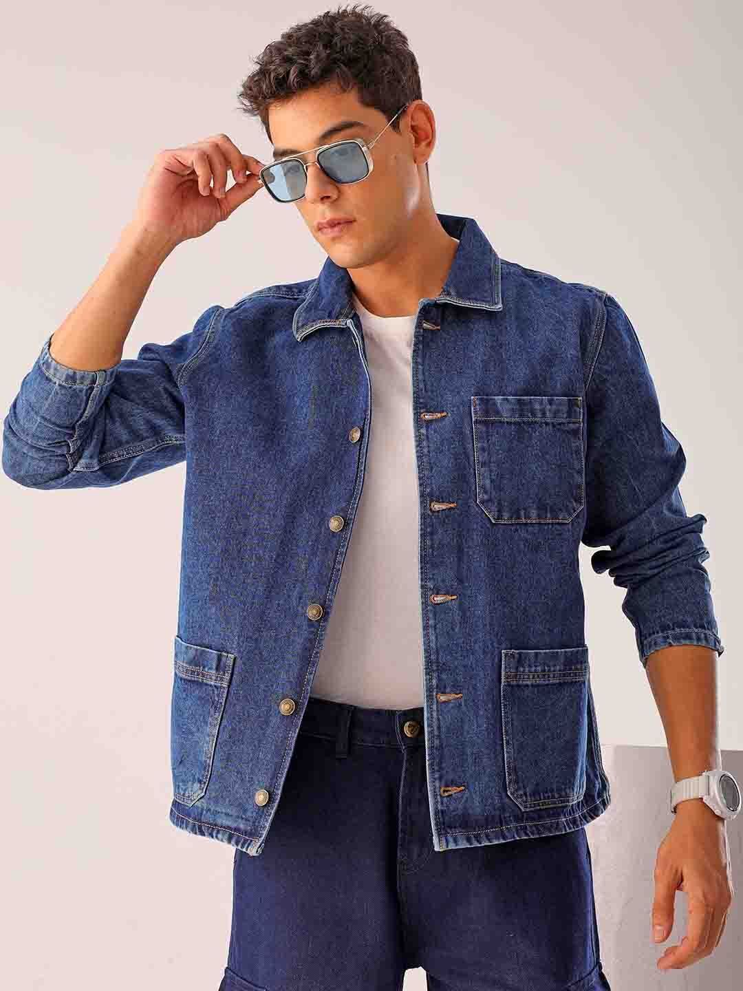 Men Solid Jacket-image-3