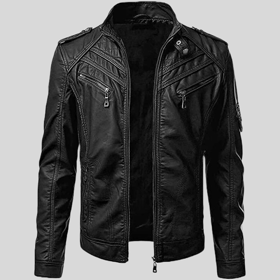 garmadian Men Solid Leather Jacket-picture-22