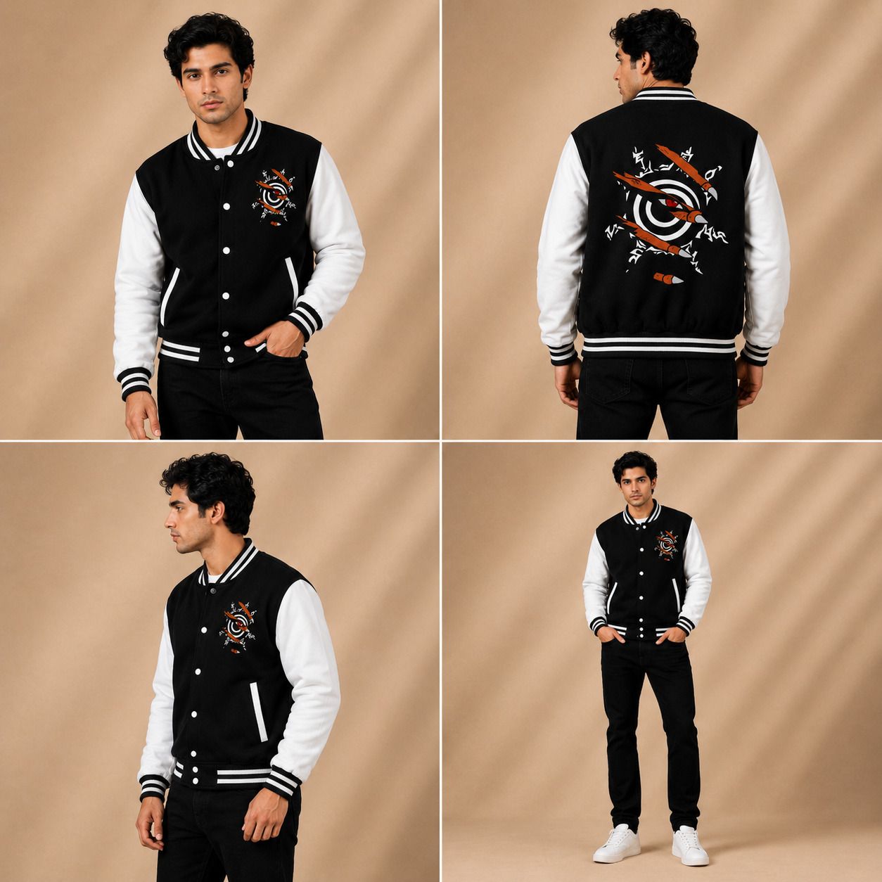 rbh collective Men Solid Varsity Jacket-picture-21