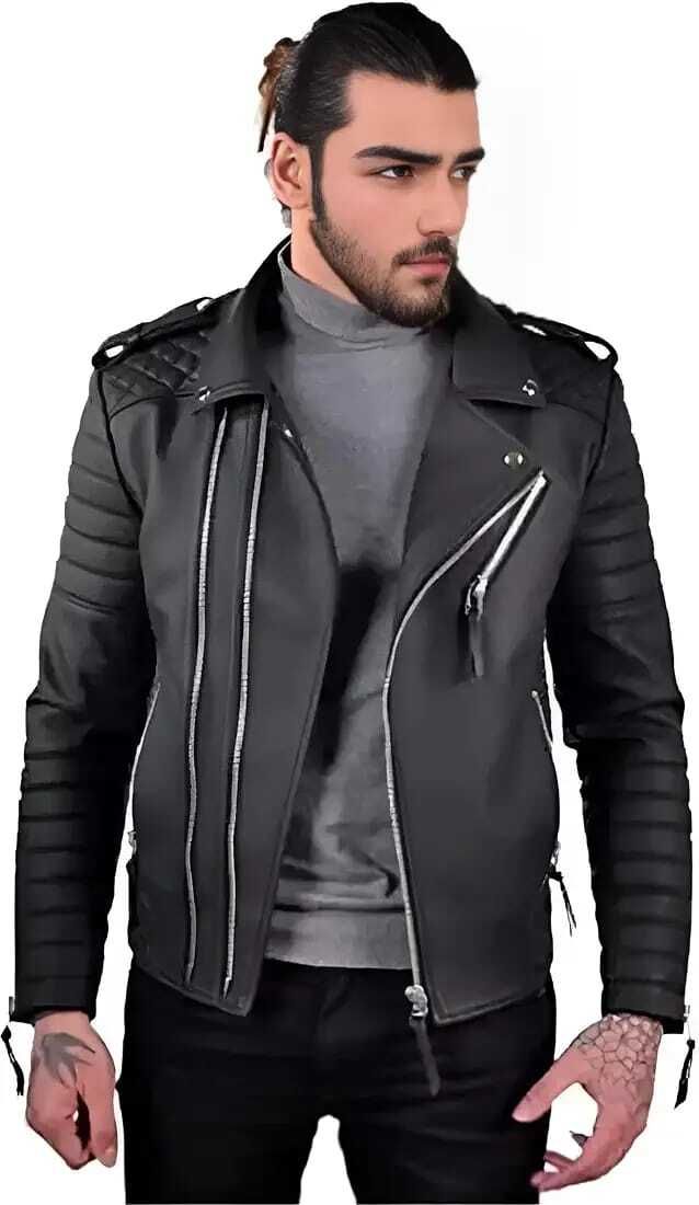 imad Men Solid Biker/Riding Jacket-picture-11