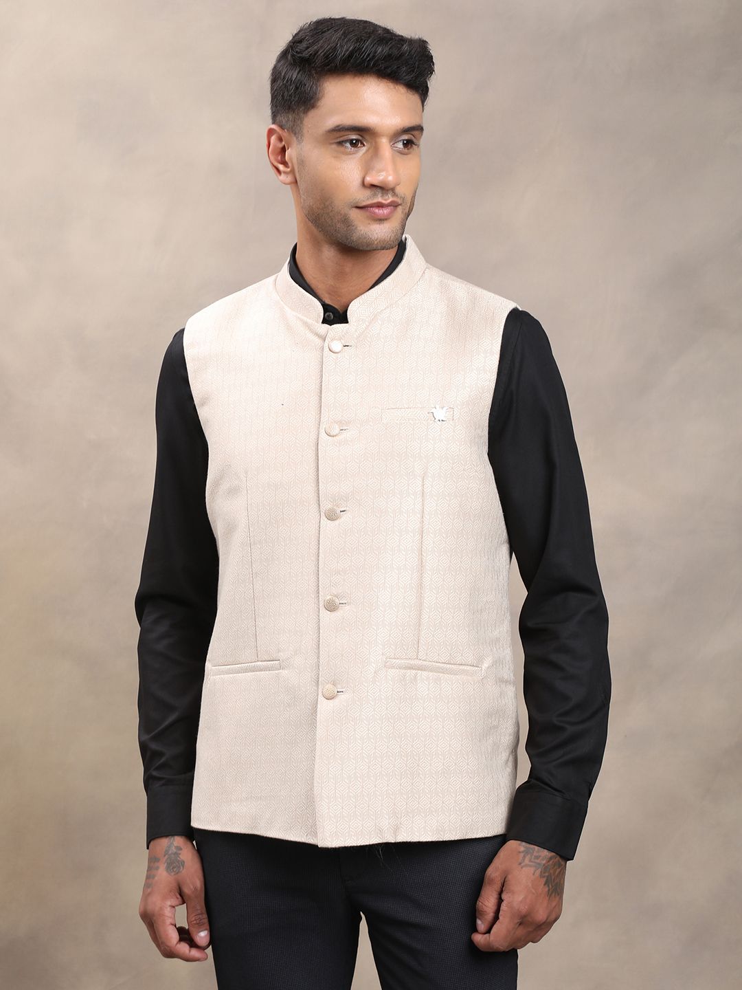 turtle Self Design Men Waistcoat-picture-28