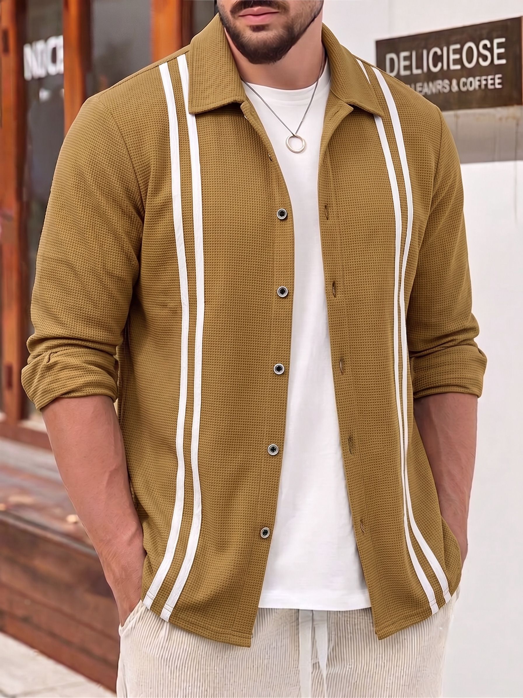 try this Men Colorblock Casual Jacket-picture-13