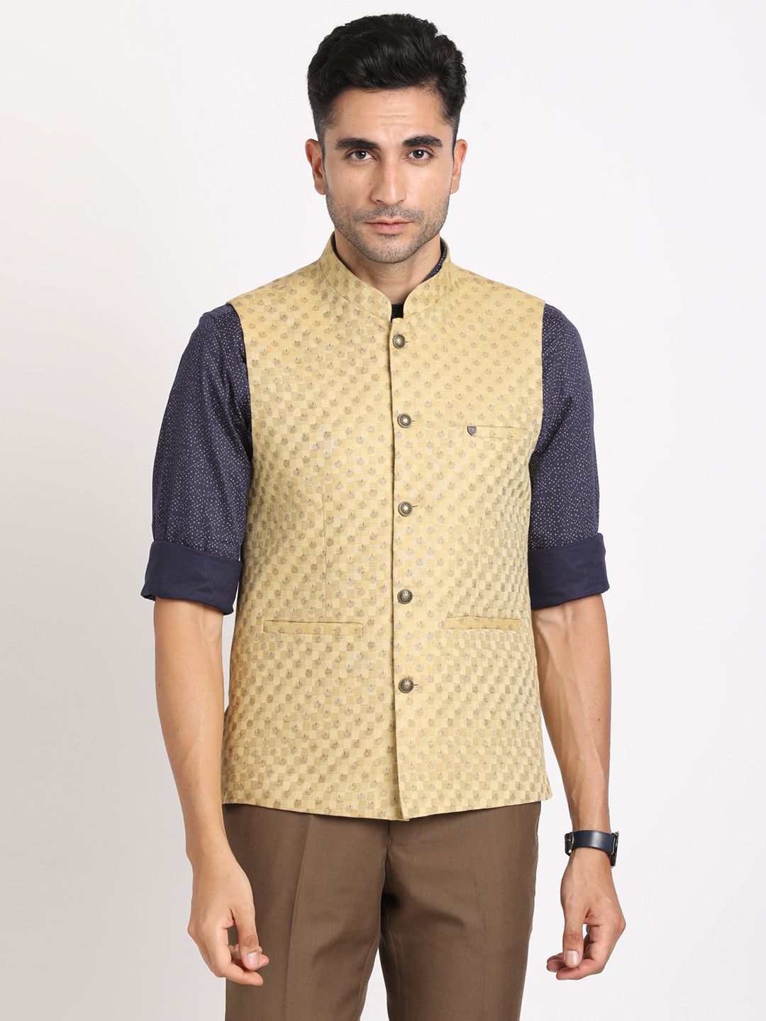 turtle Self Design Men Waistcoat-picture-25