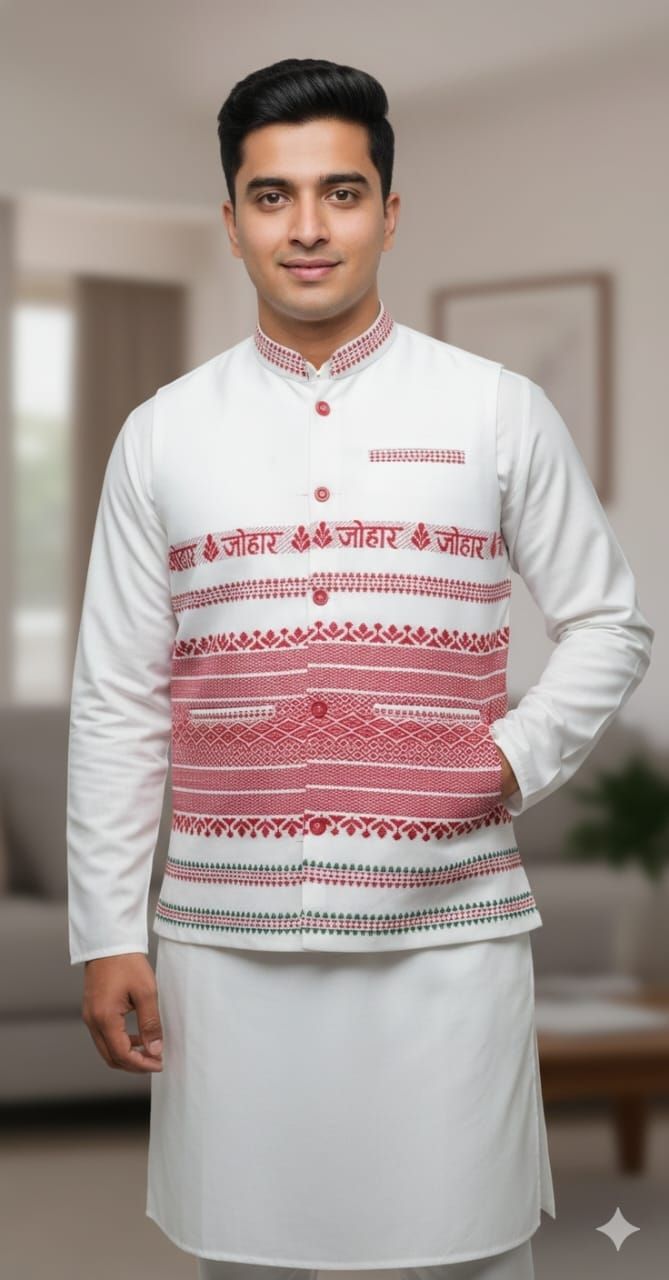 adivasi Men Striped Nehru Jacket-picture-20