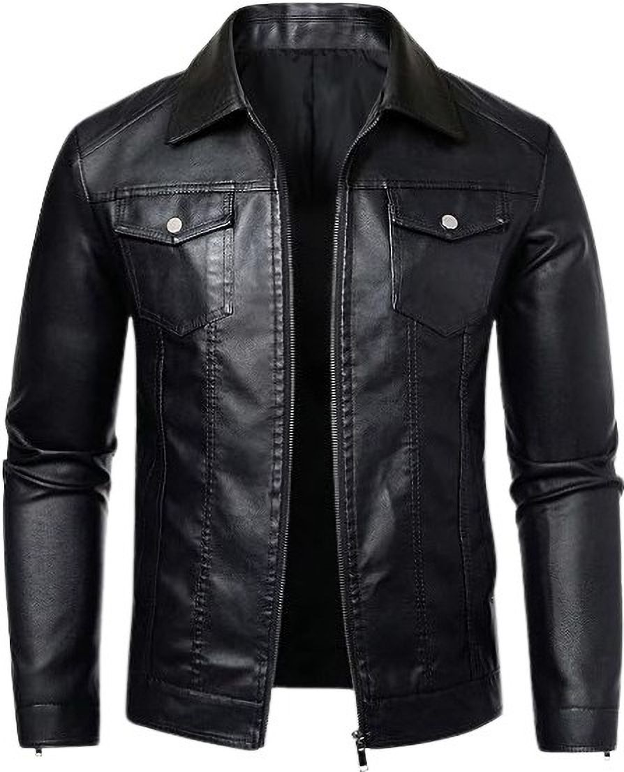 starqunt Men Solid Leather Jacket-picture-16