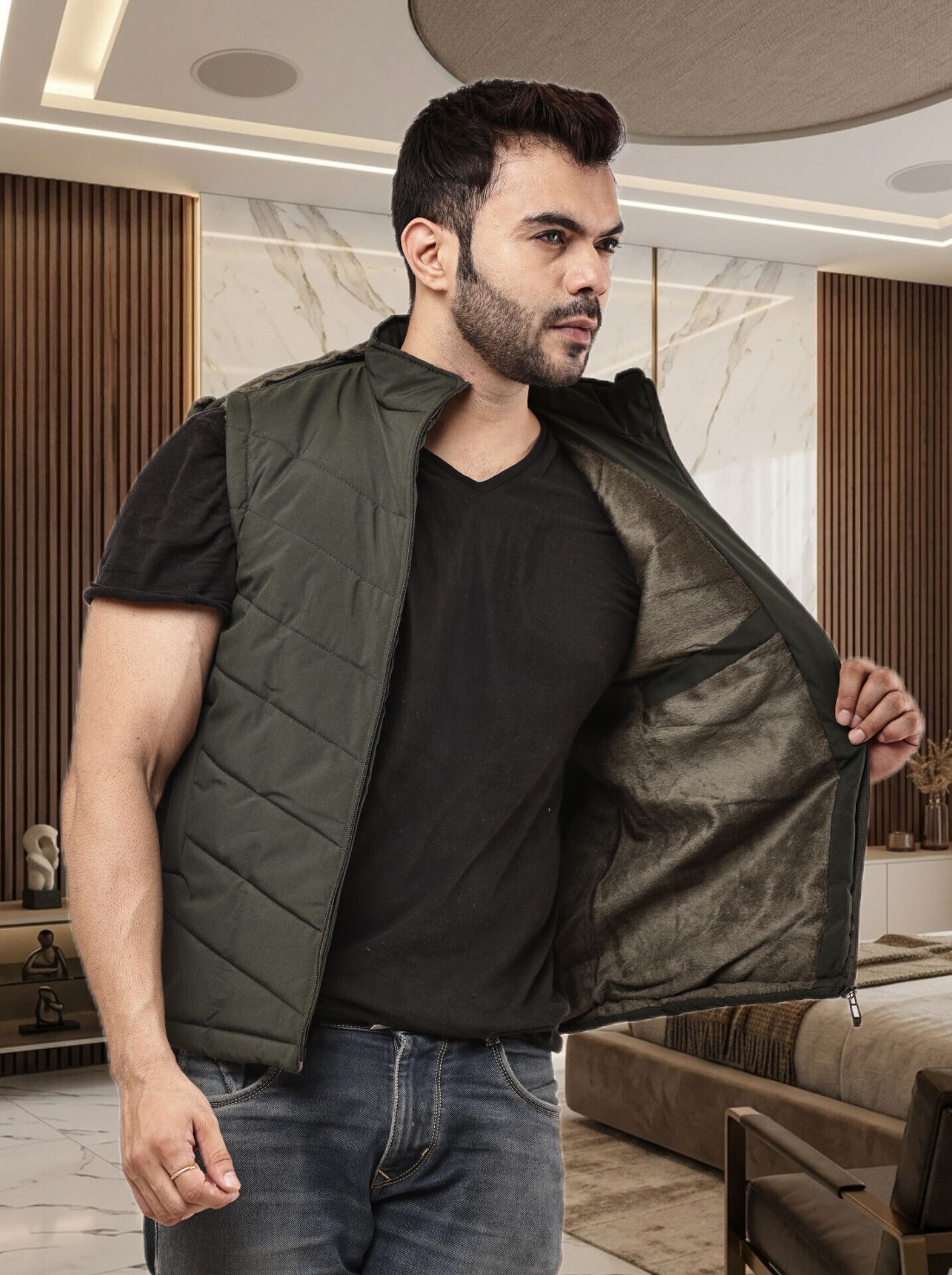 glycon Men Solid Padded Jacket-picture-25