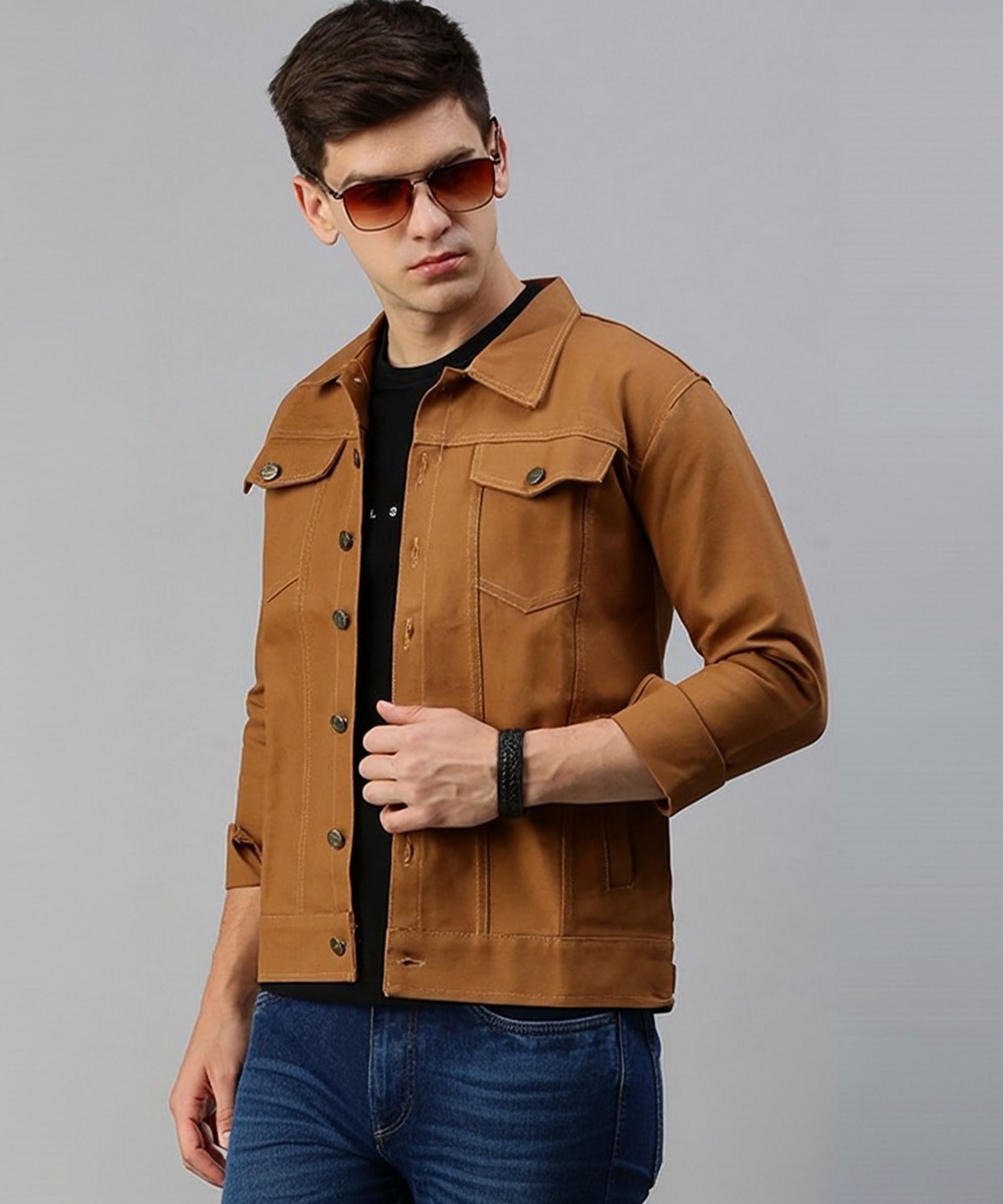 voxati Men Solid Denim Jacket-picture-18