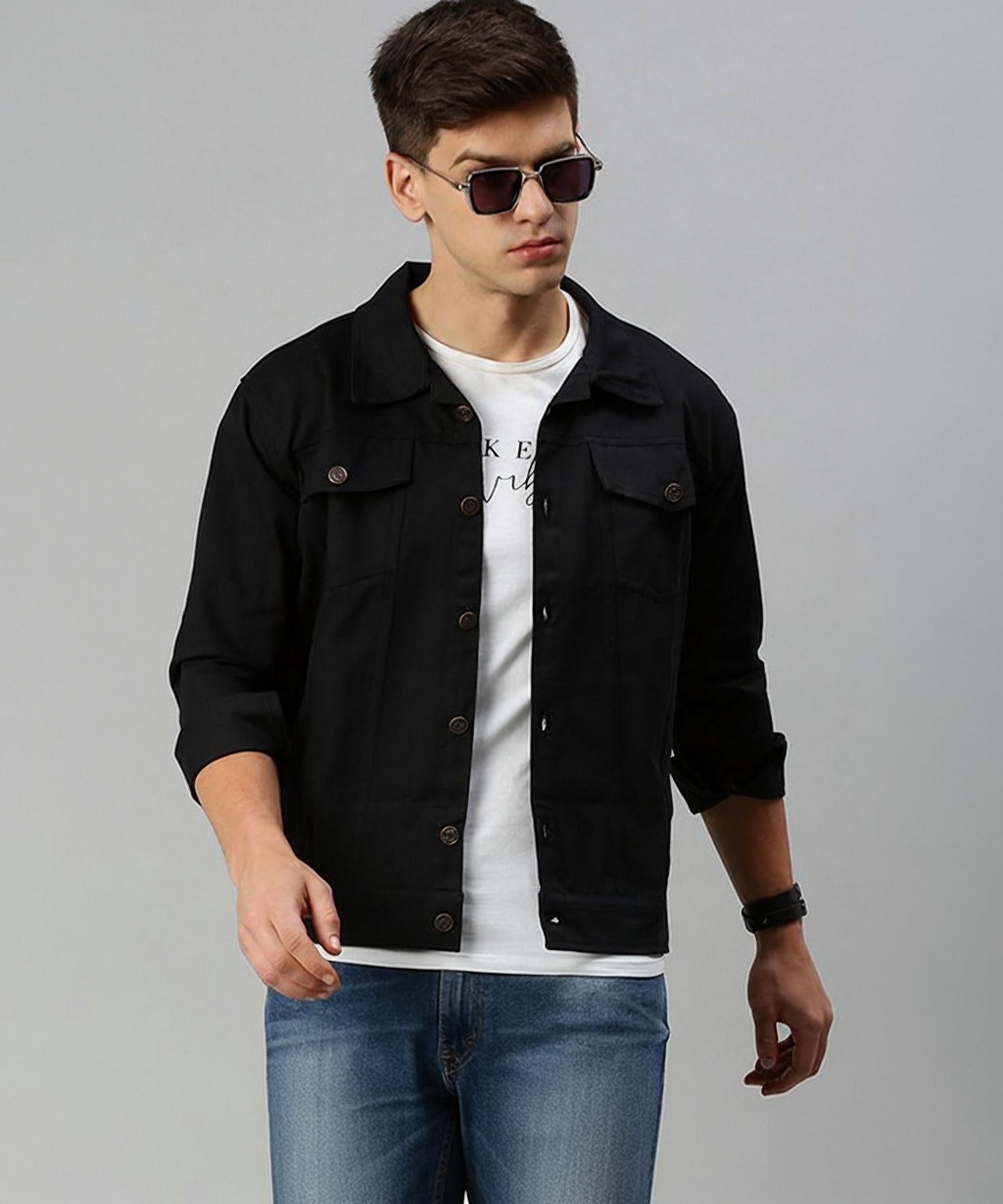voxati Men Solid Denim Jacket-picture-35