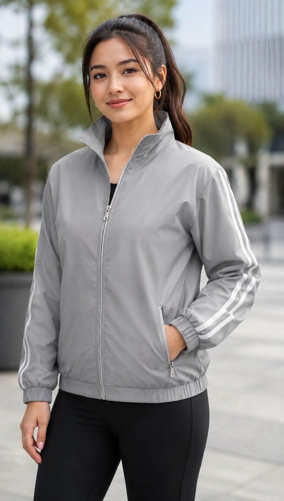aakarshak Women Striped Sports Jacket-picture-0