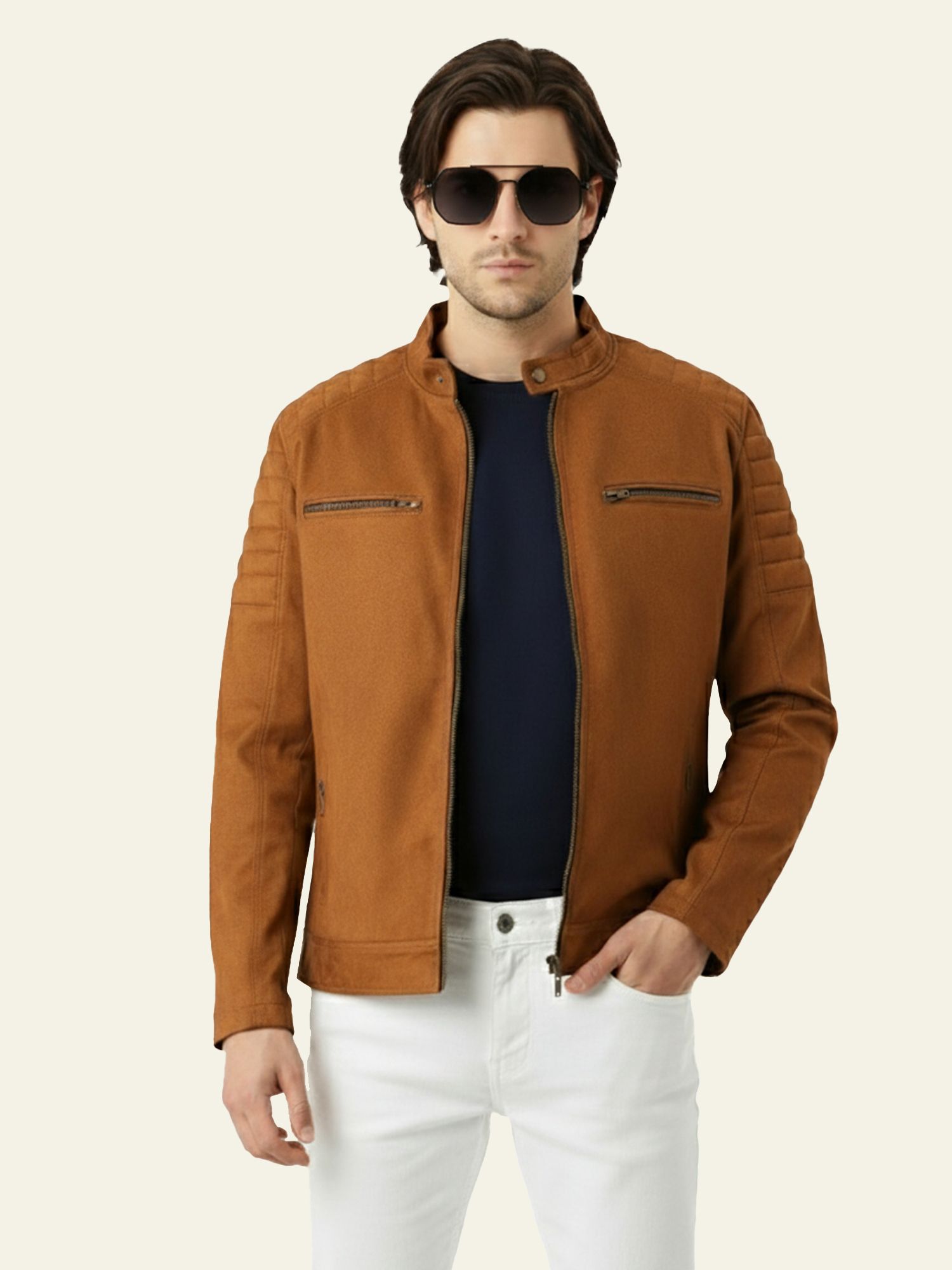 leather retail Men Solid Biker/Riding Jacket-picture-17