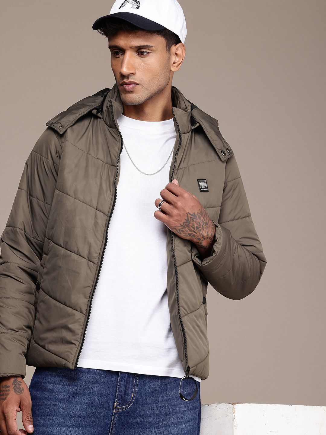 Men Solid Padded Jacket