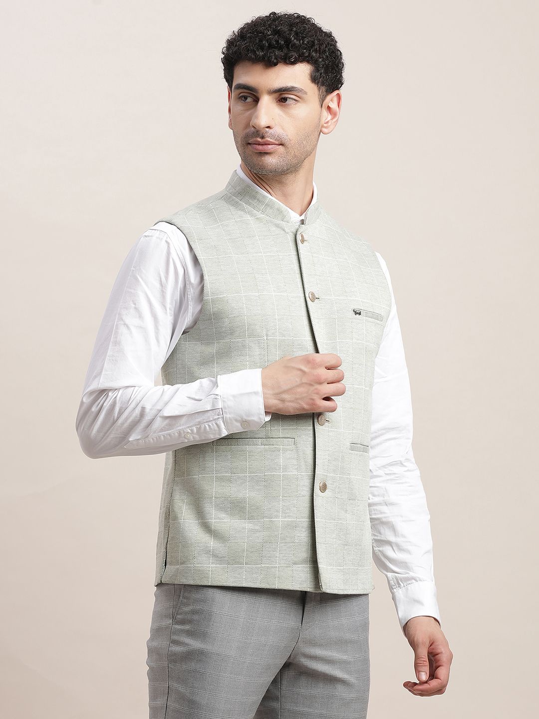 turtle Checkered Men Waistcoat-picture-21