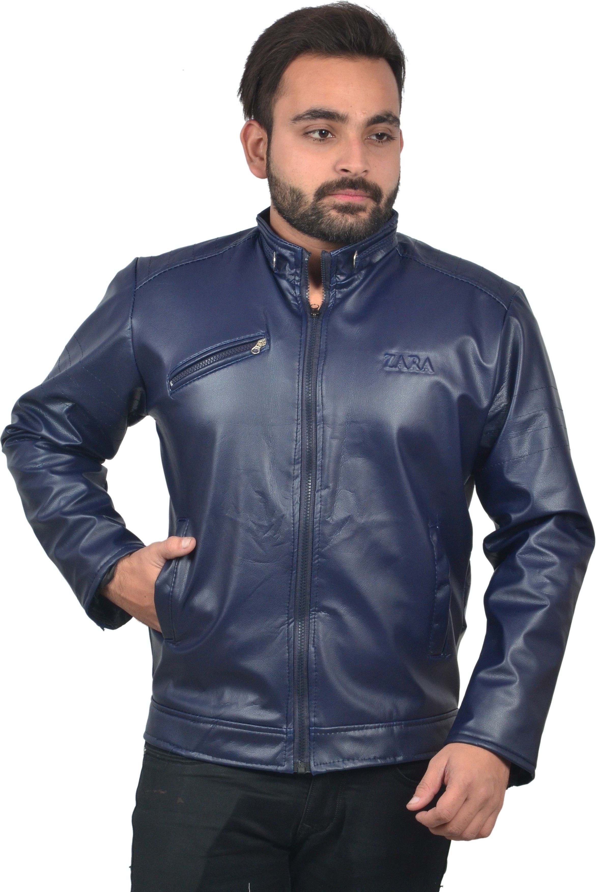 reksans trends Men Solid Leather Jacket-picture-12
