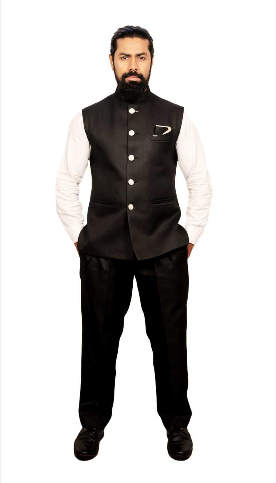 nadali fashion wear Men Solid Nehru Jacket-picture-14