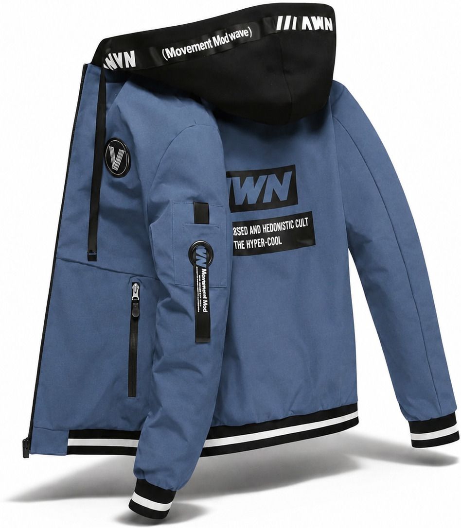 Azy Fabrics KOREAN Printed Men Wind Cheater-picture-10