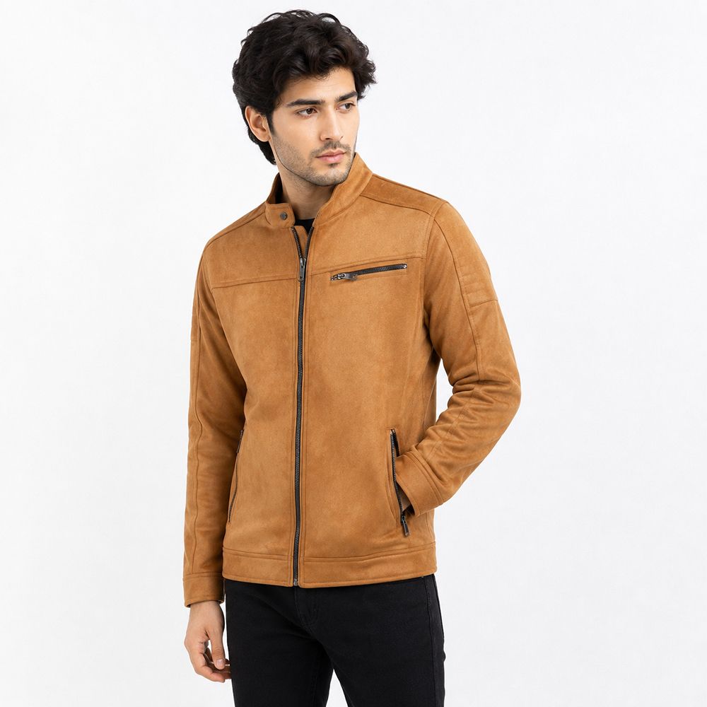 Men Solid Casual Jacket-image-5