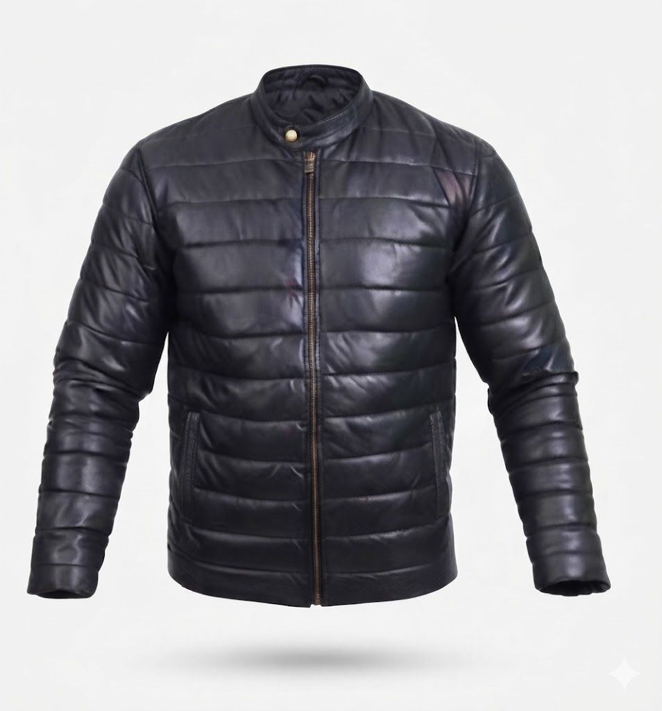 finehide Men Striped Leather Jacket-picture-0