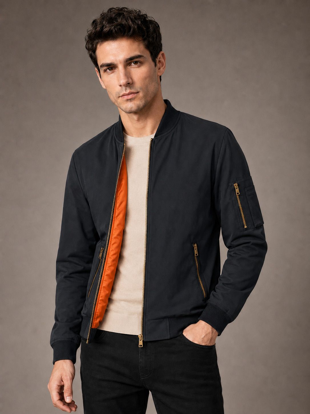 mia fashion Men Solid Bomber Jacket-picture-13