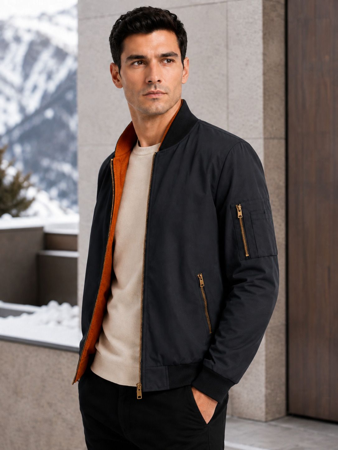 caraba Men Solid Winter Coat-picture-18