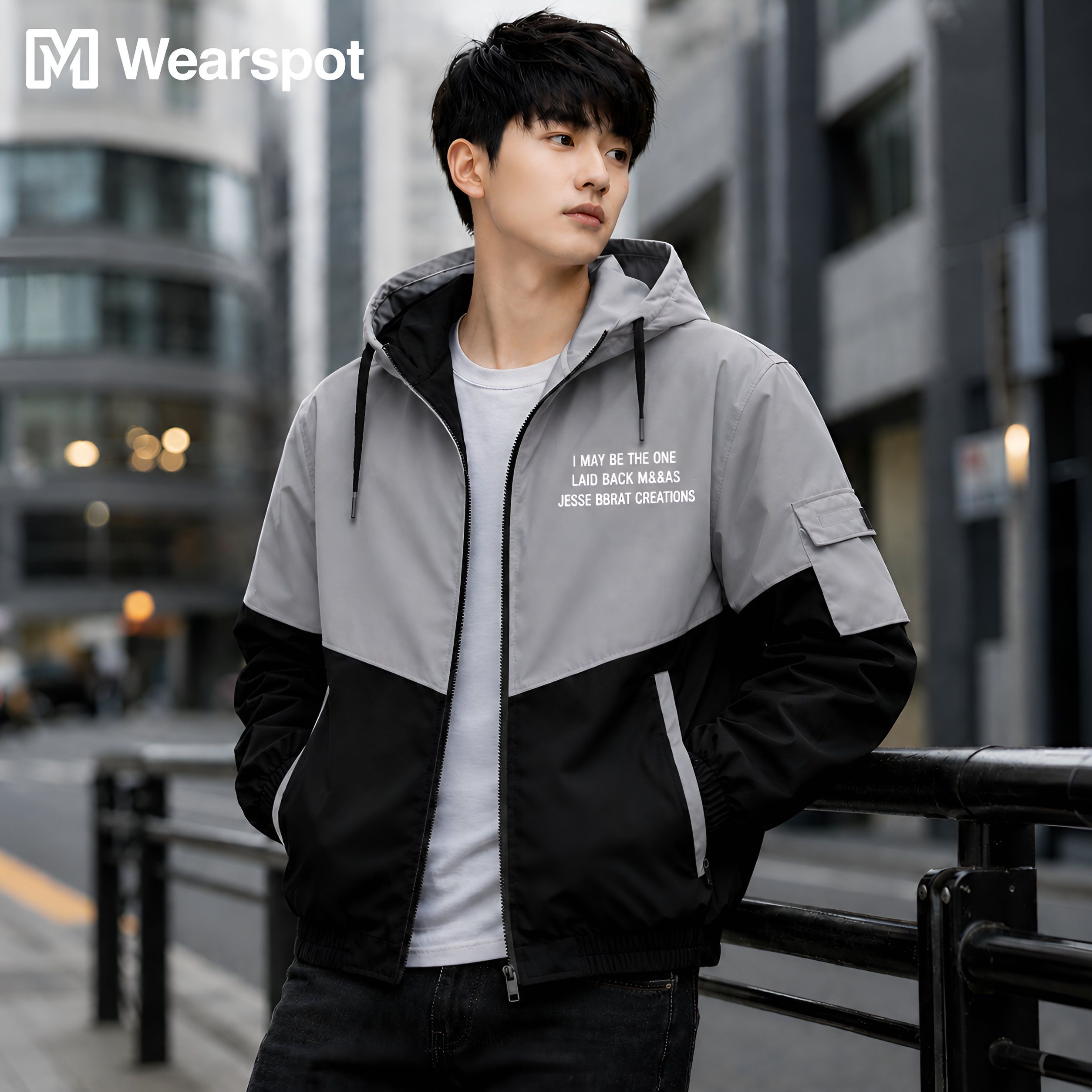 device of mw Men Colorblock Casual Jacket-picture-13