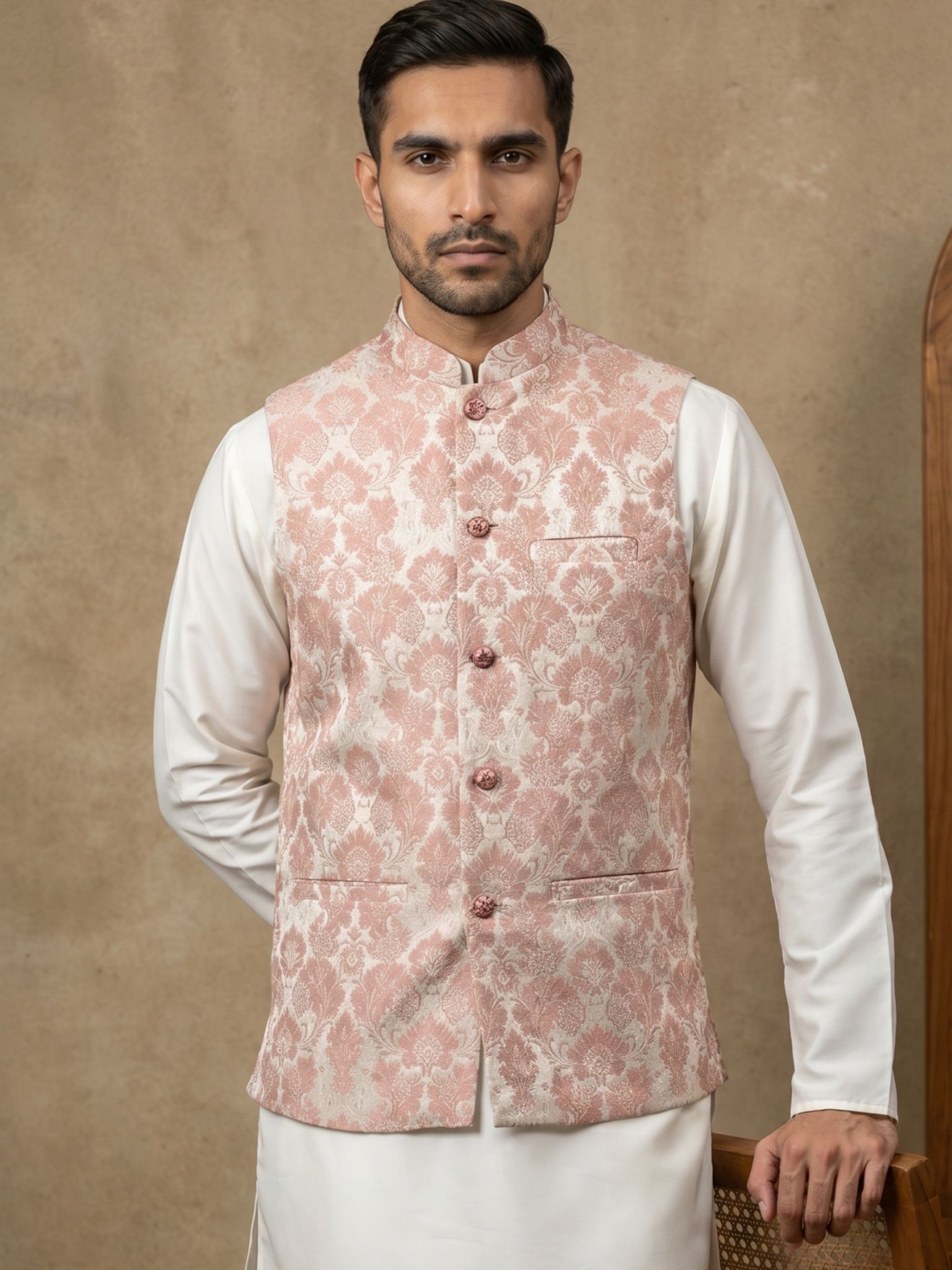 jompers Men Woven Design Nehru Jacket-picture-26