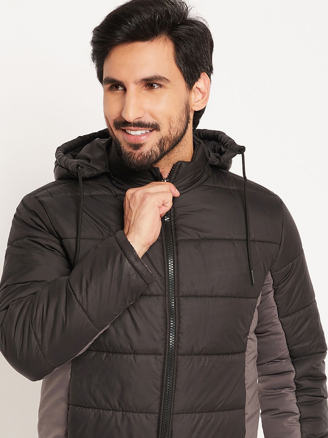 vero amore Men Colorblock Quilted Jacket-picture-27