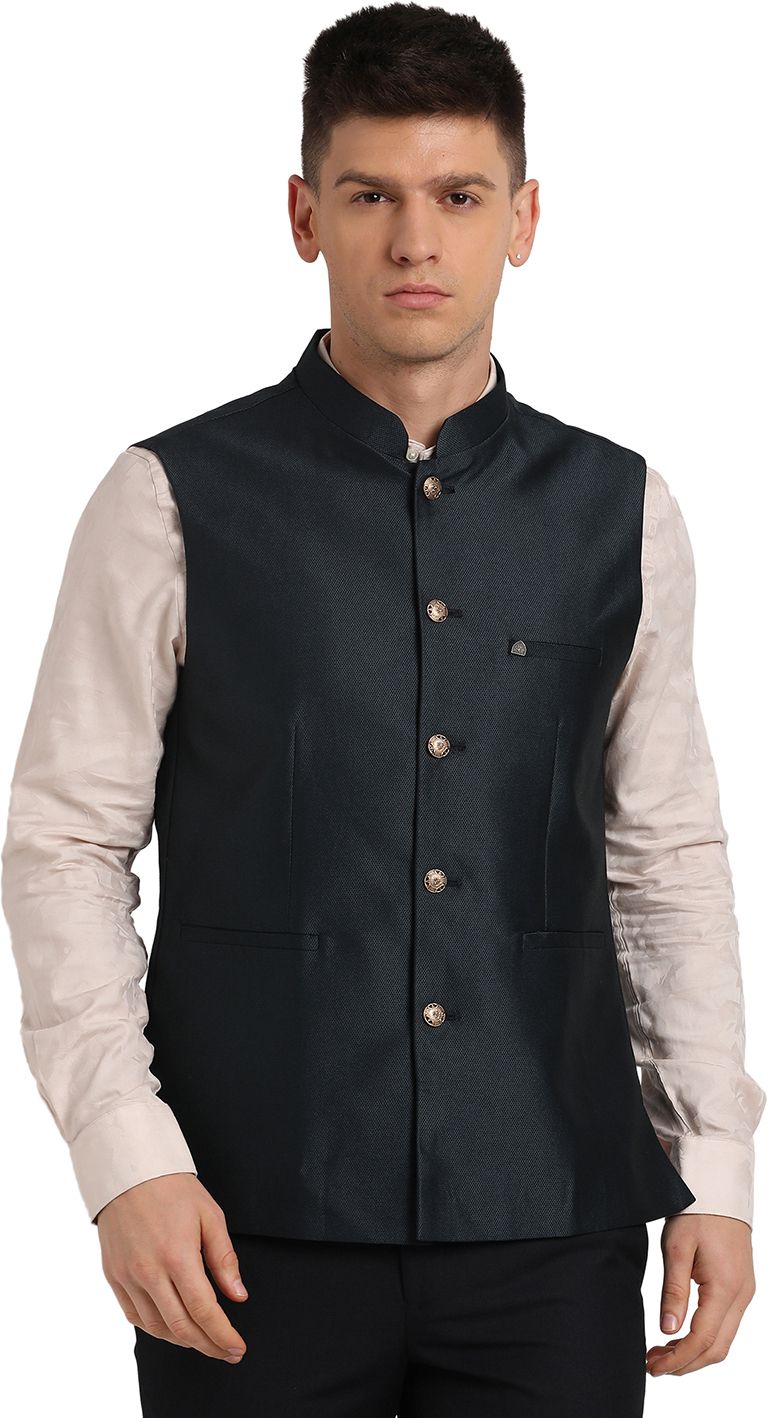 turtle Self Design Men Waistcoat-picture-27