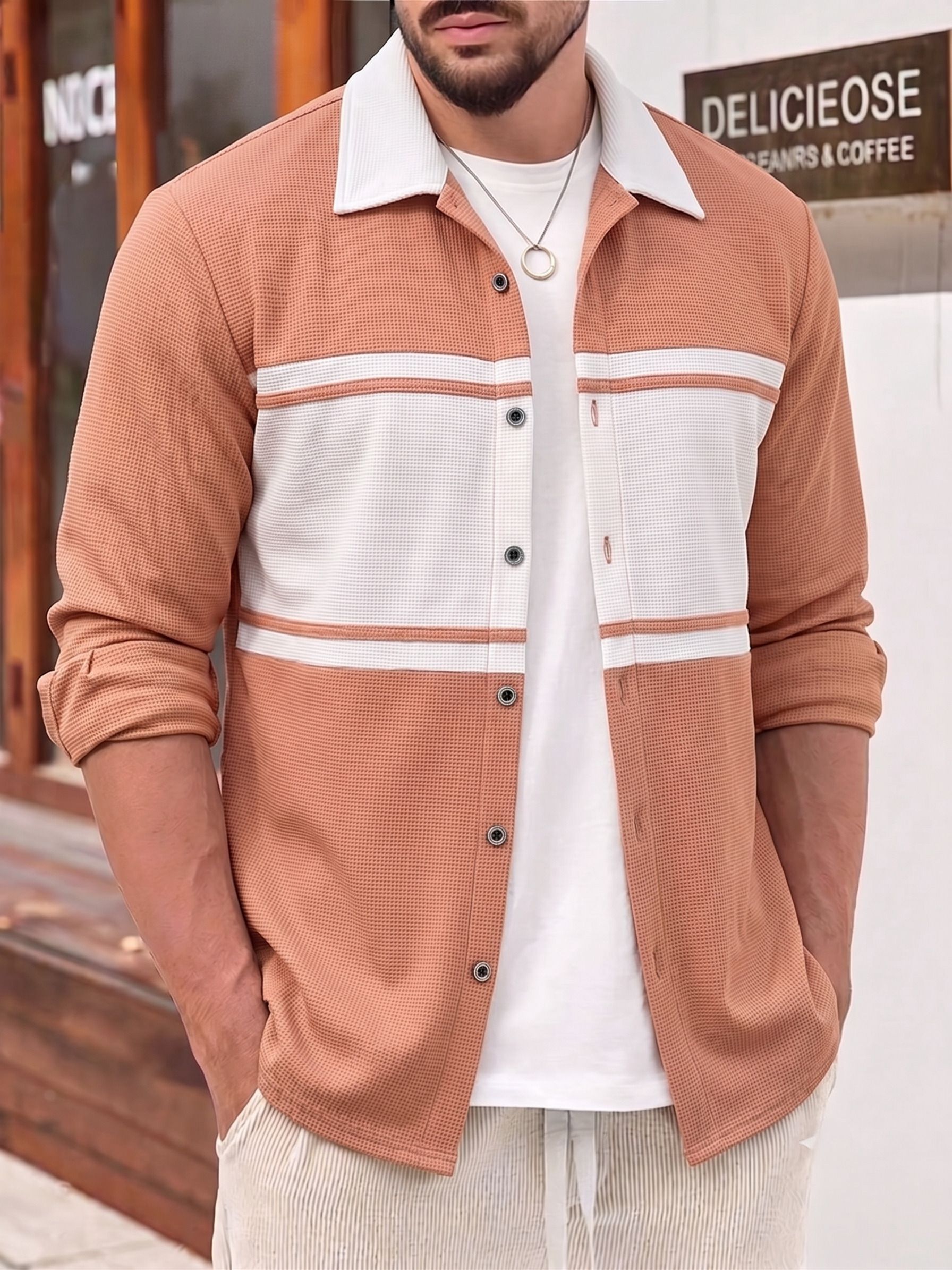 try this Men Colorblock Casual Jacket-picture-37