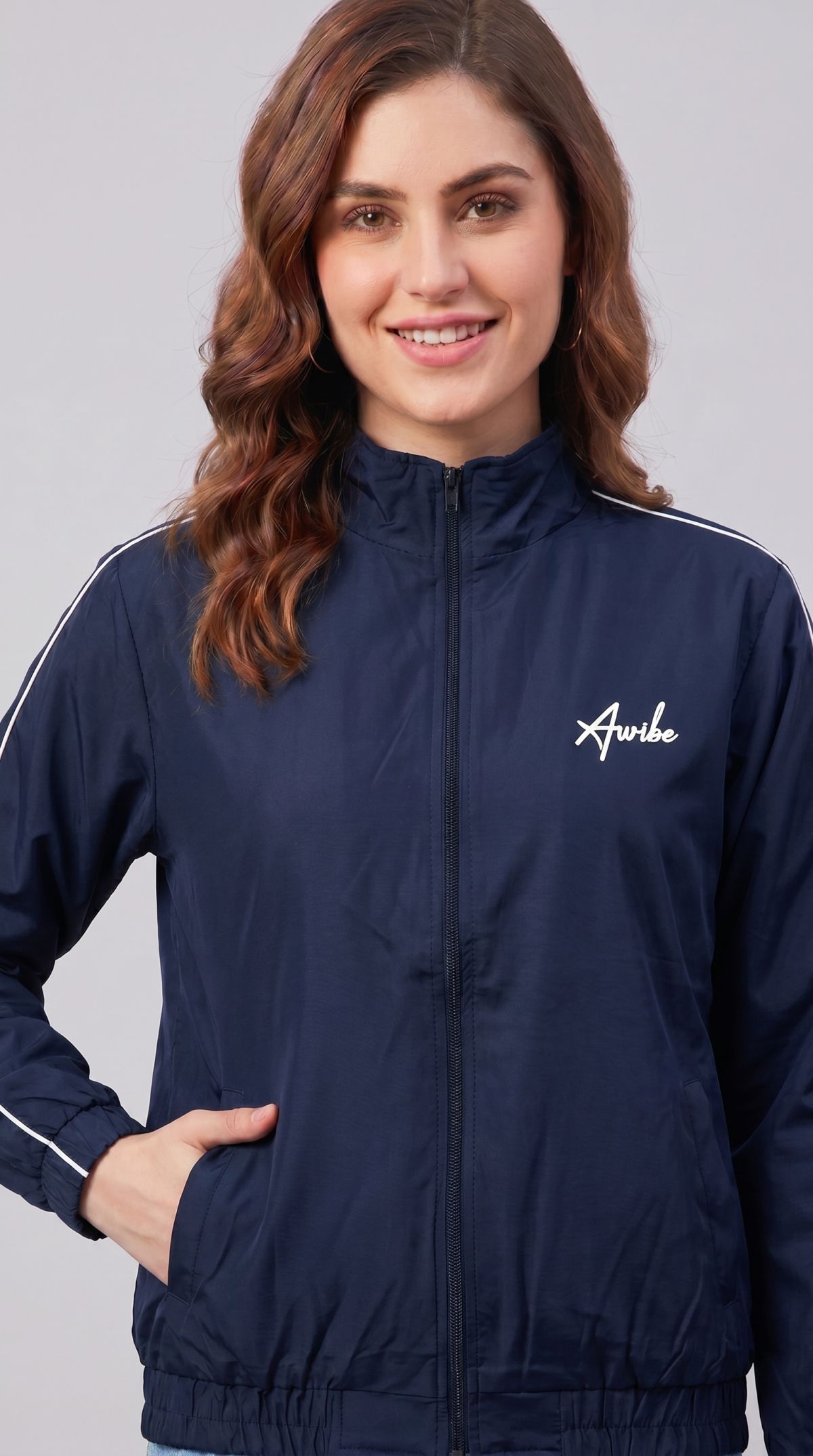 AWIBE WOMEN SOLID LIGHTWEIGHT JACKET CAUSAL Solid Women Wind Cheater-image-17