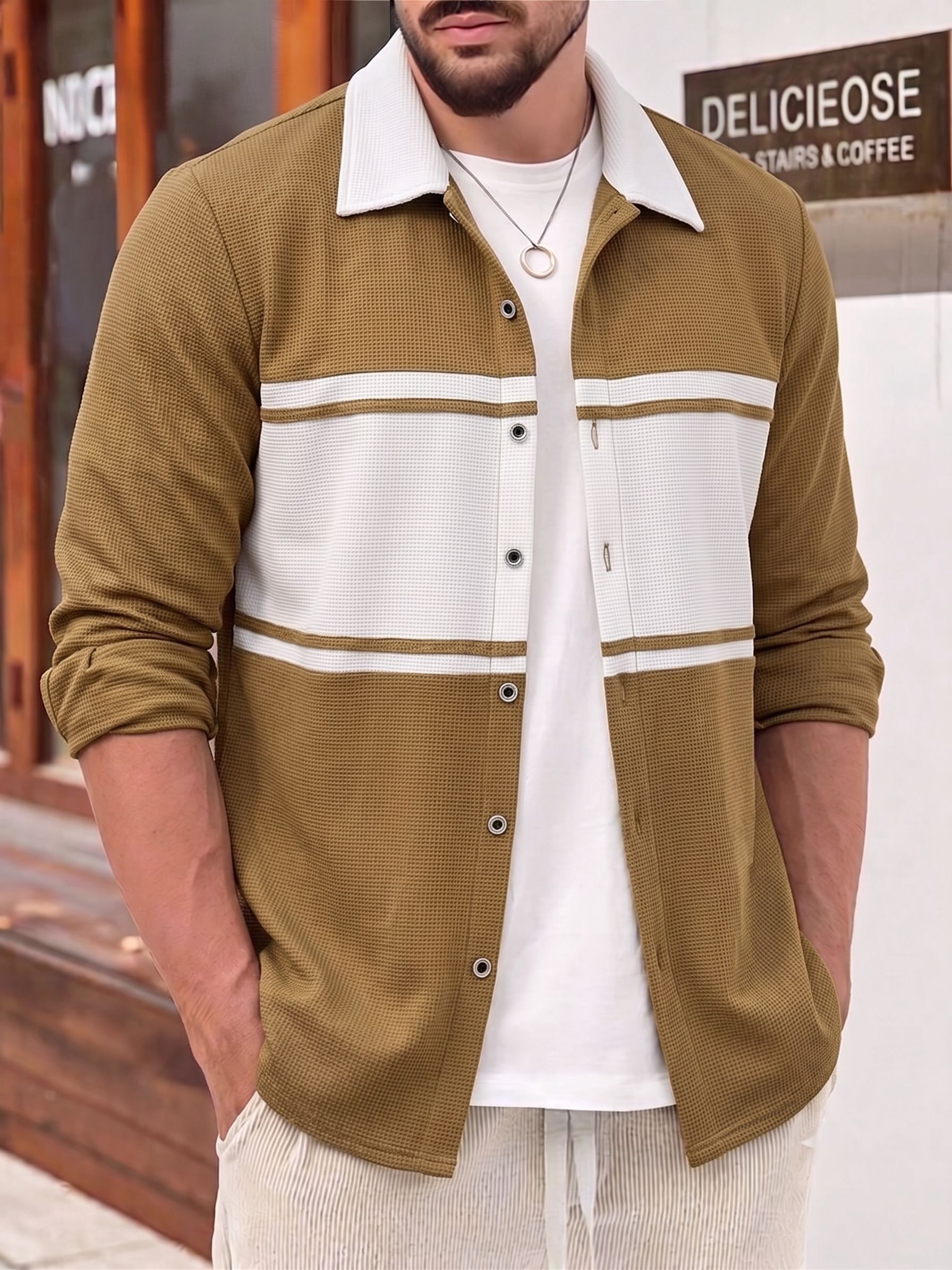 try this Men Colorblock Shacket-picture-22