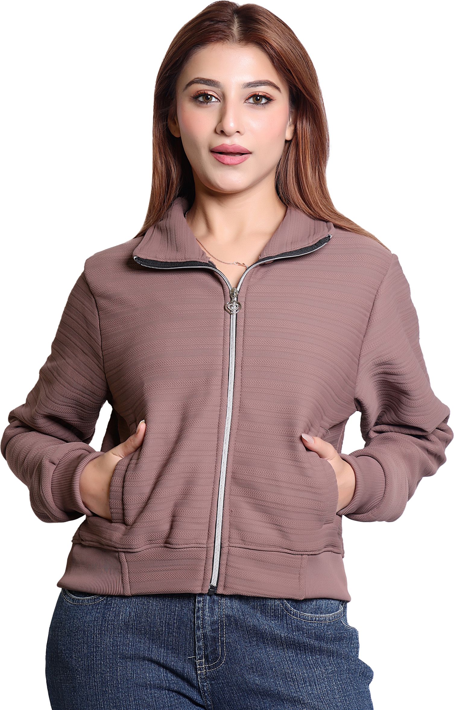 brazo Women Textured Casual Jacket-picture-6