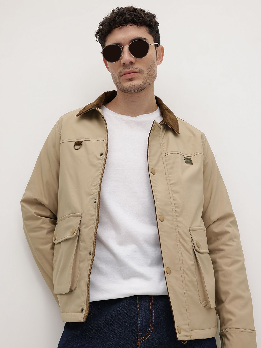 roadster Men Solid Padded Jacket-picture-17