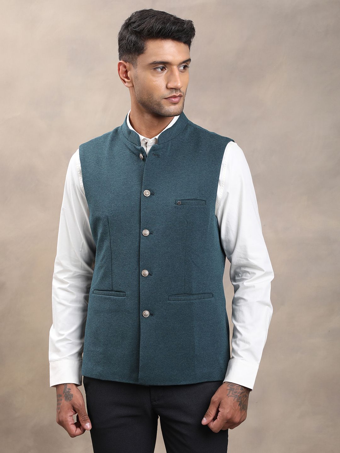 turtle Solid Men Waistcoat-picture-17