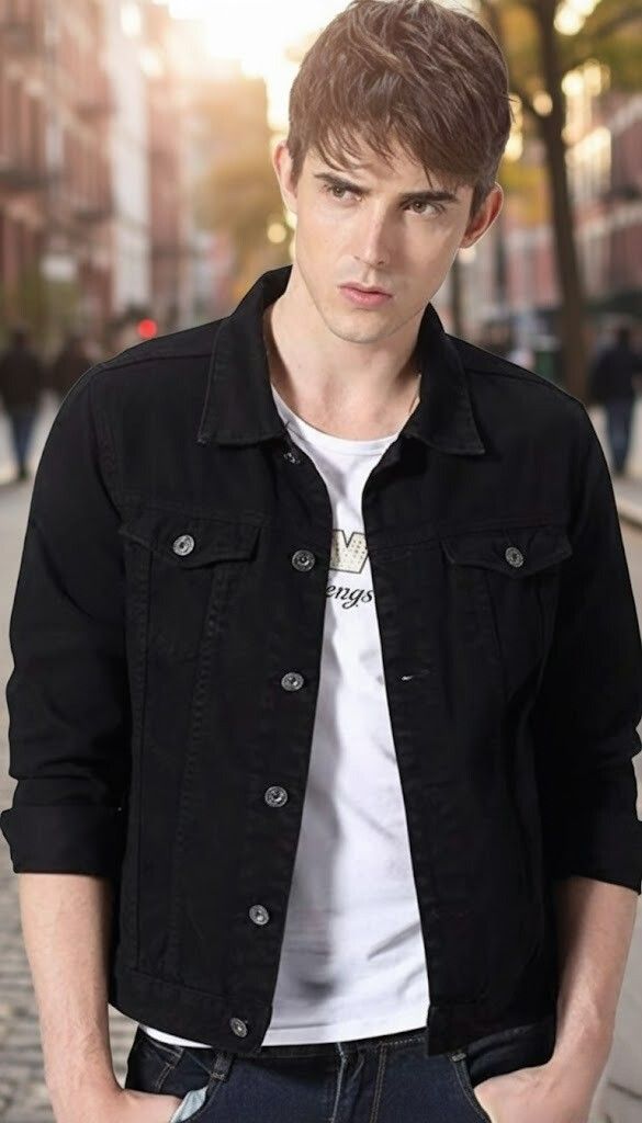 lahaba Men Solid Denim Jacket-picture-10