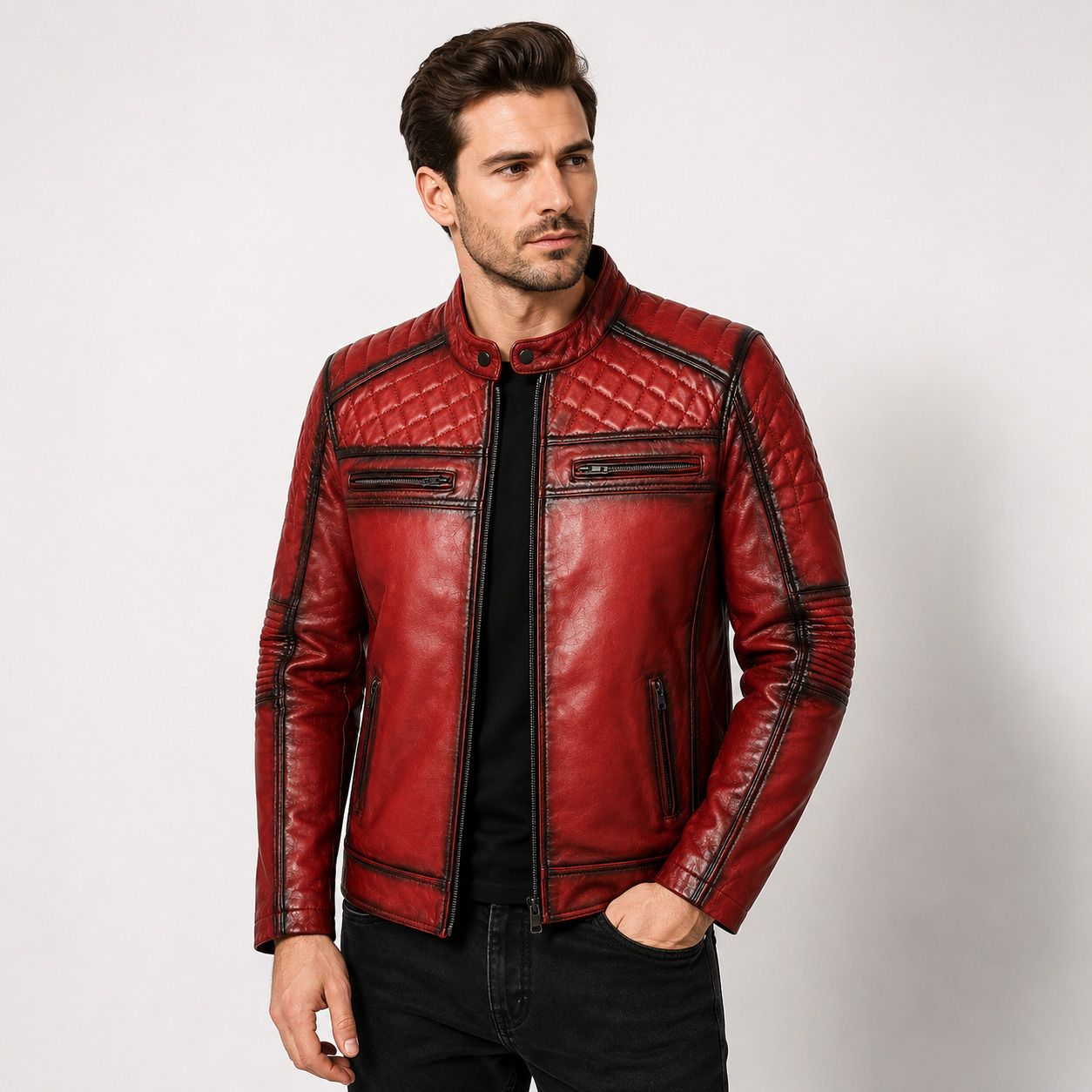 tajleather Men Solid Leather Jacket-picture-18