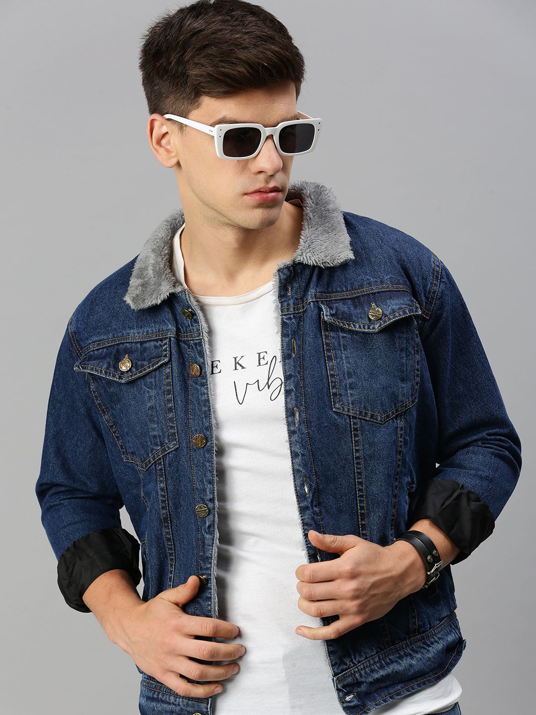 voxati Men Solid Denim Jacket-picture-21