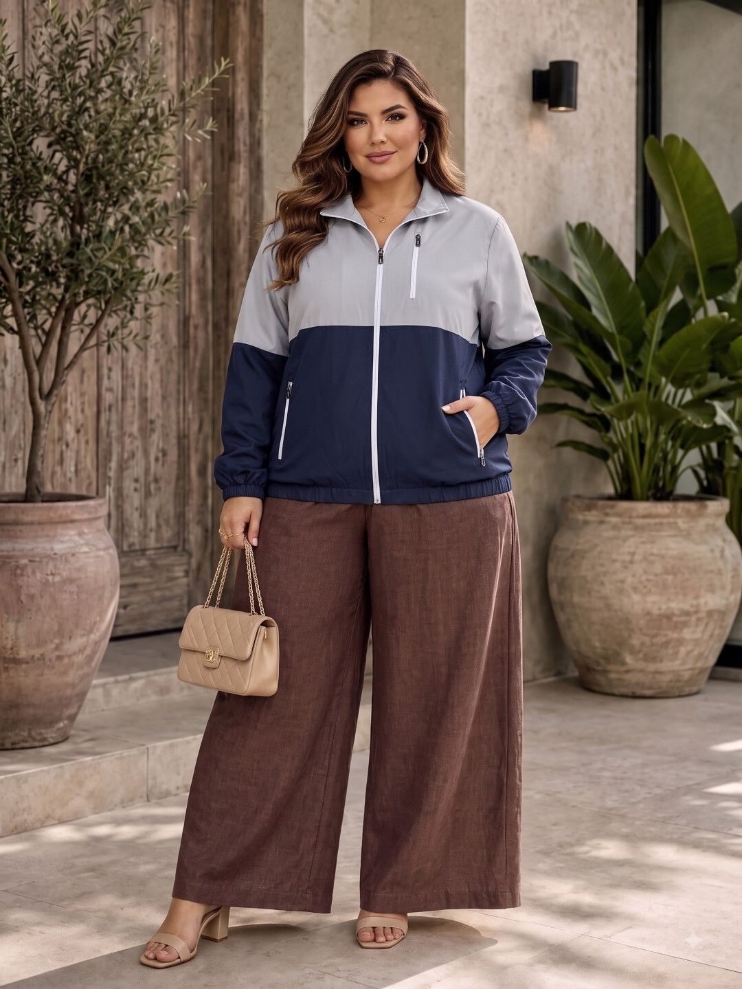 women colorblock sports jacket